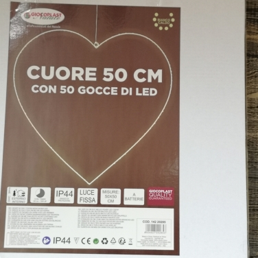 Šviečianti širdelės formos pakabinama LED dekoracija