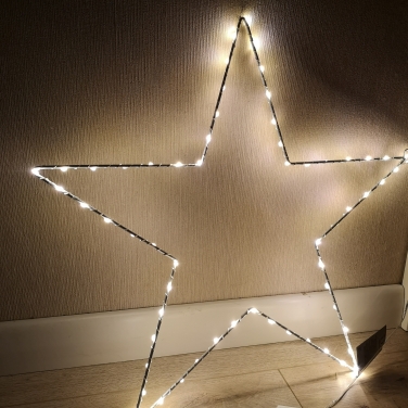Šviečianti žvaigždutės formos pakabinama LED dekoracija, 50 CM