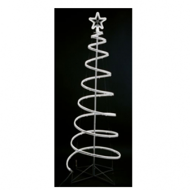 Spiralinė dekoracija 'Eglutė' su LED juosta NEON Flex, fiksuota šviesa, 180 cm.