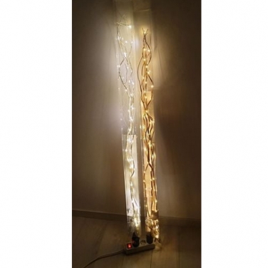 Šviečianti dekoracija - šakelė, 60 LED šiltai baltos spalvos lemputės,šakelė ruda, 120 cm., natūraliai tamsios spalvos